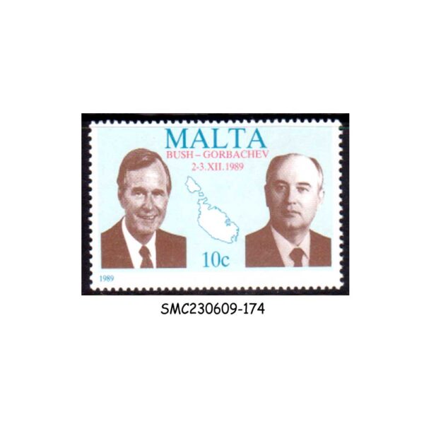 MALTA - 1989 U.S.A. - U.S.S.R SUMMIT MEETING - 1V MINT NH