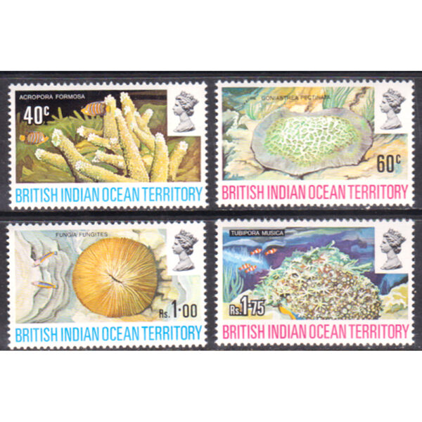 BRITISH INDIAN OCEAN TERRITORY - 1972 CORALS - 4V - MINT NH