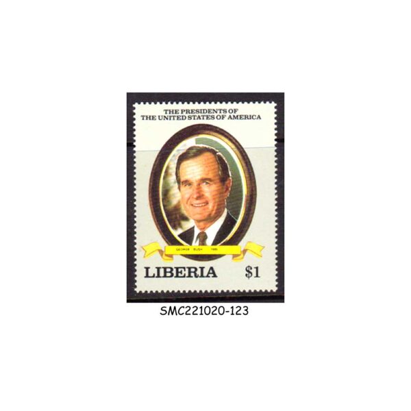 LIBERIA - 1989 PRESIDENT OF THE UNITED STATES OF AMERICA GEORGE BUSH 1V MNH