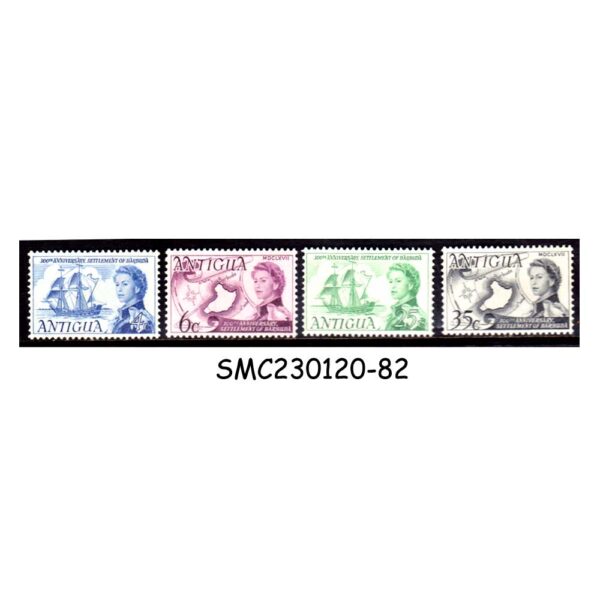 ANTIGUA - 1967 300th ANNIVERSARY SETTLEMENT OF BARBUDA - 4V - MINT LH