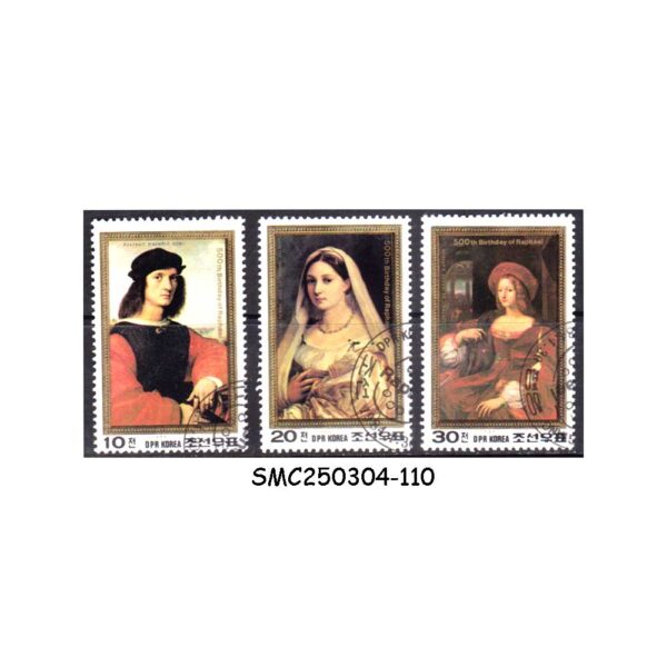 KOREA NORTH - 1984 RAPHAEL PAINTINGS ART - 3V - CTO