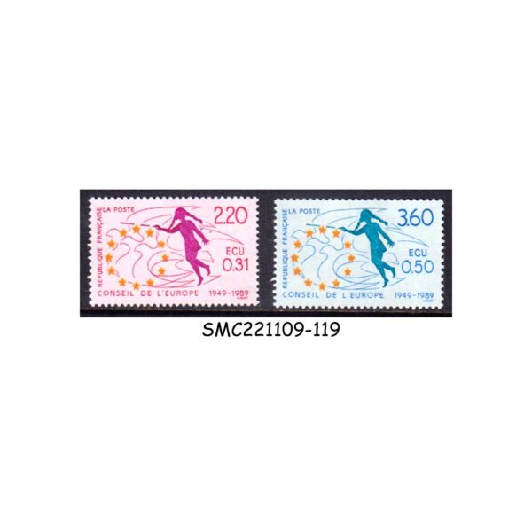 FRANCE - 1989 COUNCIL OF EUROPE SCOTT#1045-1046 - 2V - MINT NH