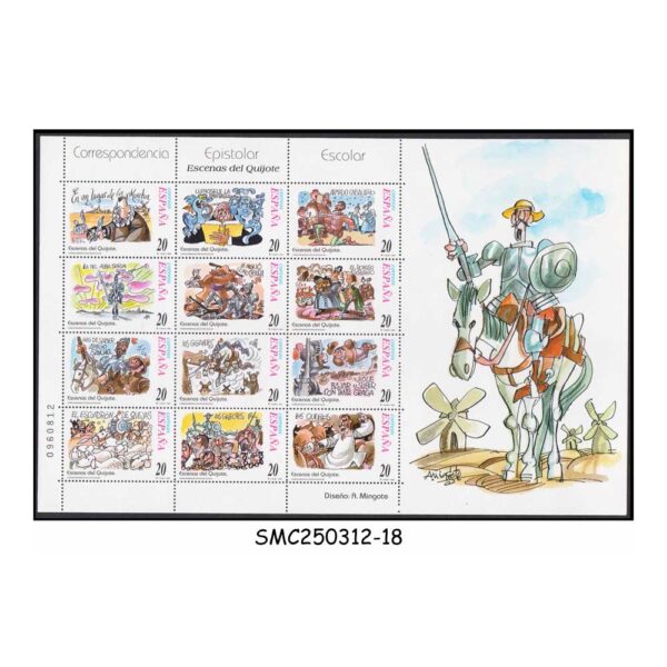SPAIN - 1998 SCENES OF DON QUIXOTE  - MIN. SHEET MINT NH