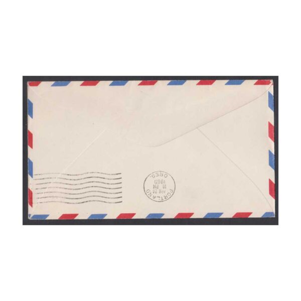 STAMPS from UNO UNITED NATIONS 1960 AIR MAIL NEW YORK to PORTLAND FIRST FLIGHT COVER - Image 2