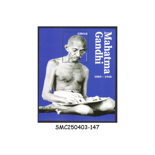 STAMPS from GHANA - 2023 75th DEATH ANNIVERSARY OF MAHATMA GANDHI - SOUVENIR SHEET MINT NH
