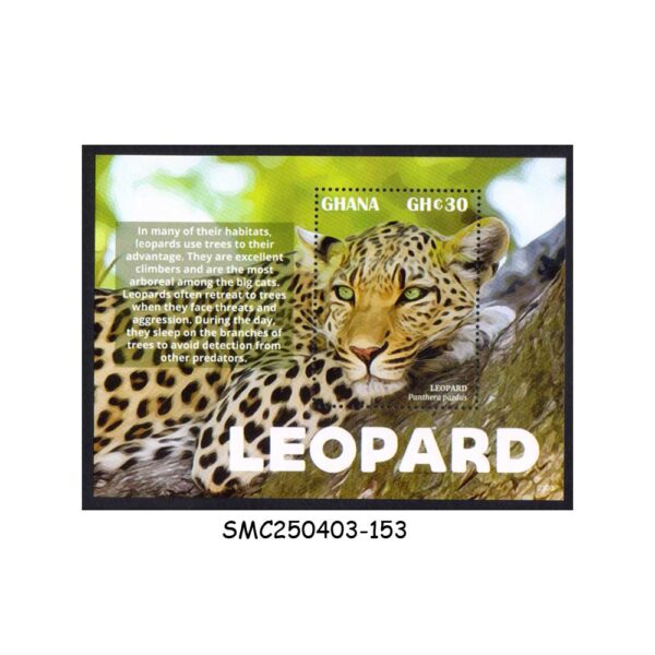 STAMPS from GHANA - 2023 LEOPARD - WILD ANIMALS - MIN. SHEET MINT NH
