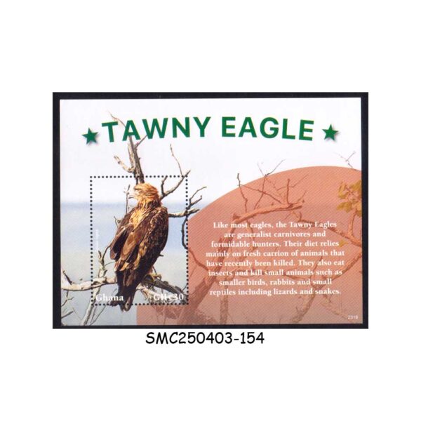 STAMPS from GHANA - 2023 TAWNY EAGLE / BIRD - MIN. SHEET MINT NH