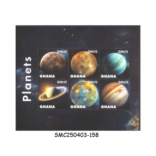 STAMPS from GHANA - 2024 THE PLANETS / SPACE - MIN. SHEET MINT NH