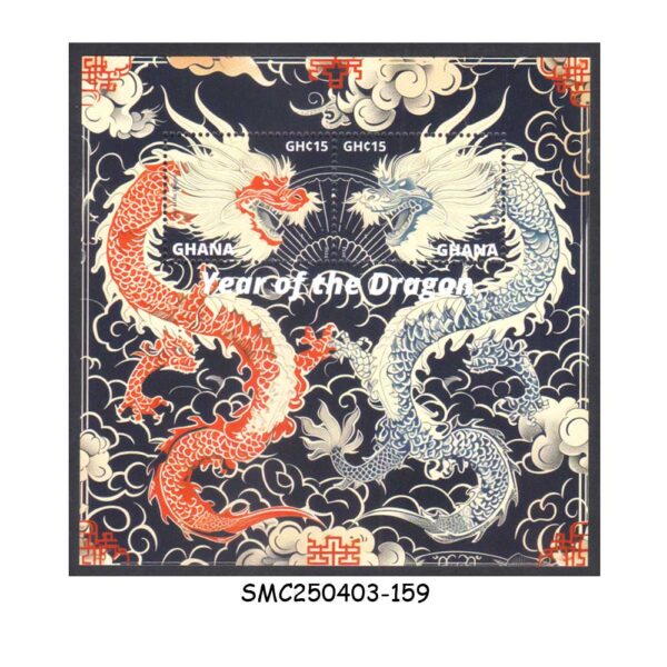 STAMPS from GHANA - 2023 YEAR OF THE DRAGON - SOUVENIR SHEET MINT NH