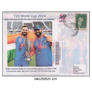 Stamps from INDIA - 2024 ROHIT & VIRAT ANNOUNCED T20I RETIREMENT / CRICKET COMMERCIAL COVER USED