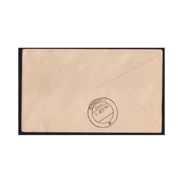 Stamps from INDIA - 1968 OPENING OF 100,000th INDIAN POST OFFICE - FDC BOMBAY G.P.O. - Image 2
