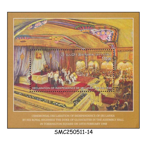 STAMPS from SRI LANKA - 2024 DECLARATION OF INDEPENDENCE OF SRI LANKA 1948 - MIN/SHT MINT NH