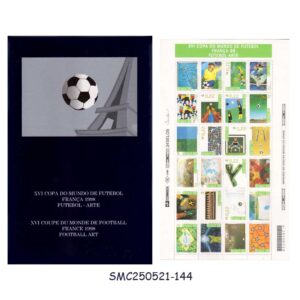 Stamps from BRAZIL 1998 16th WORLD CUP SOCCER CHAMPIONSHIP FRANCE '98 - FOLDER ( 1-MS MNH)
