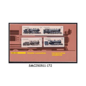 STAMPS from CANADA - 1985 THEMATIC COLLECTION #32 CANADIAN LOCOMOTIVES / RAILWAY - 4V MNH