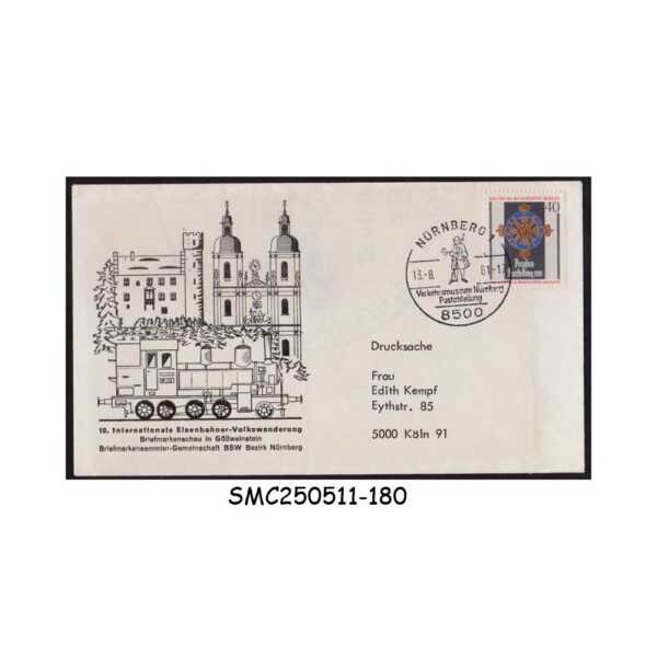 COVER from GERMANY - 1981 10th INTERNATIONAL RAILWAY MIGRATION SPECIAL COVER WITH SPECIAL CANCL.