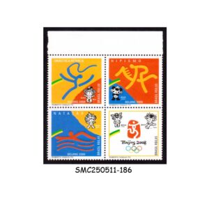 STAMPS from BRAZIL - 2008 SUMMER OLYMPIC GAMES BEIJING - BLOCK OF 4 - SE-TENANT MNH