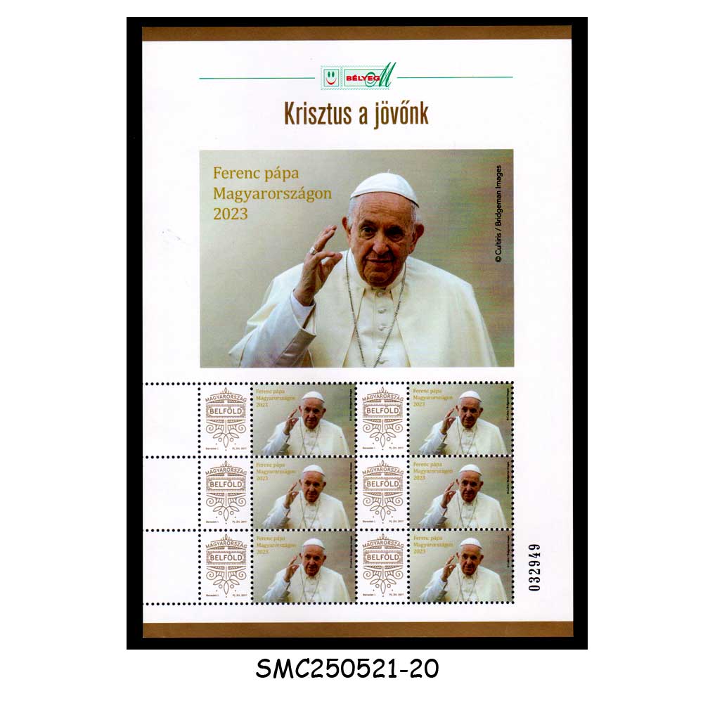 STAMPS from HUNGARY - 2023 POPE FRANCIS IN HUNGARY - MIN. SHEET MINT NH