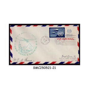 FIRST FLIGHT COVER from UNITED NATIONS UNO 1961 AIR MAIL NEW YORK to GENEVA FFC