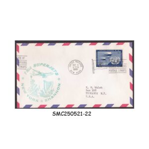 FIRST FLIGHT COVER from UNITED NATIONS UNO 1961 AIR MAIL NEW YORK to SHANNON FFC