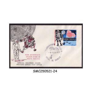 COVER from SAMOA 1971 MOON ASTRONAUTS SPLASH-DOWN IN SOUTH PACIFIC SPECIAL COVER WITH CANCL.