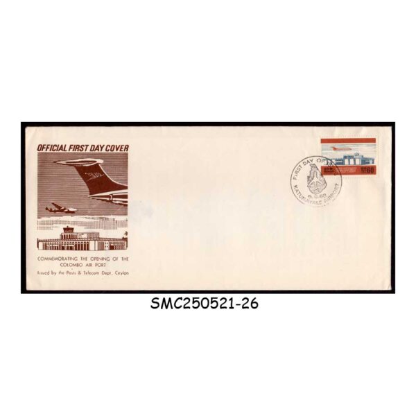 COVER from CEYLON - 1968 COLOMBO AIR PORT - FDC