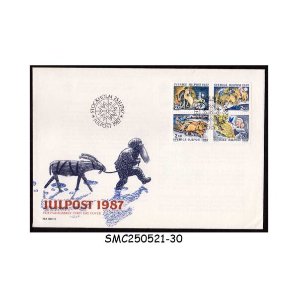 COVER from SWEDEN - 1987 CHRISTMAS - FDC