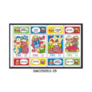 STAMPS from IRELAND - 1996 ZIG & ZAG GREETINGS STAMPS - BOOKLET PANE - MINT NH