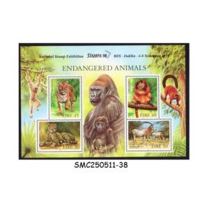 STAMPS from IRELAND - 1998 ENDANGERED ANIMALS / STAMPA 98 - MIN. SHEET - MINT NH