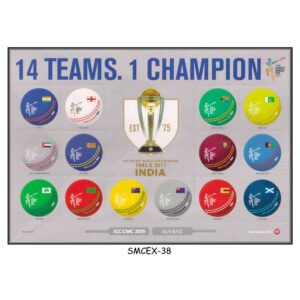 STAMPS from NEW ZEALAND - 2015 ICC CRICKET WORLD CUP / SPORTS - SELF-ADHESIVE MIN. SHEET MINT NH