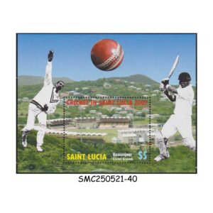 STAMPS from ST. LUCIA - 2007 ICC CRICKET WORLD CUP - MIN. SHEET MINT NH