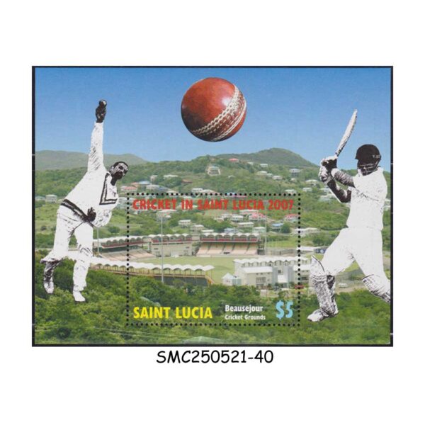 STAMPS from ST. LUCIA - 2007 ICC CRICKET WORLD CUP - MIN. SHEET MINT NH