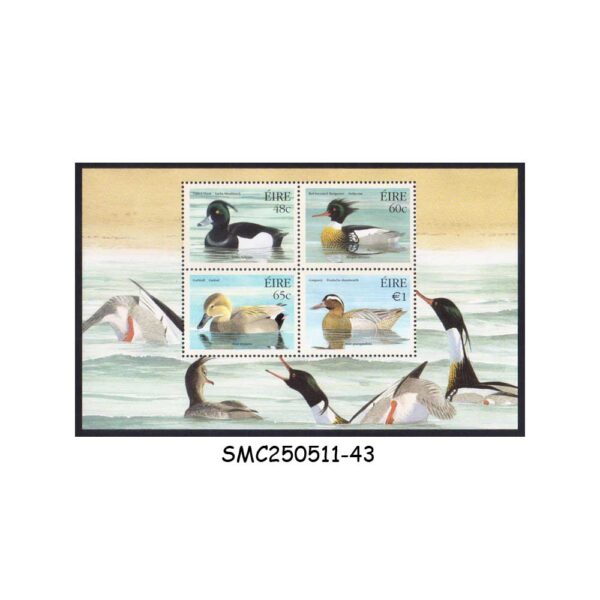 STAMPS from IRELAND - 2004 WATER BIRDS / DUCKS - SOUVENIR SHEET MINT NH