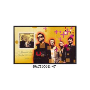 STAMPS from IRELAND - 2002 IRISH ROCK LEGENDS - U2 / MUSIC - SOUVENIR SHEET MINT NH