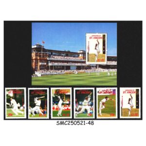 STAMPS from ST. VINCENT GRENADINES - 1988 CRICKET / SPORTS - SET OF 6-STAMPS & 1-M/S MNH