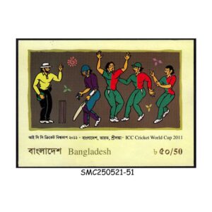 STAMPS from BANGLADESH - 2011 ICC CRICKET WORLD CUP - SOUVENIR SHEET MINT NH