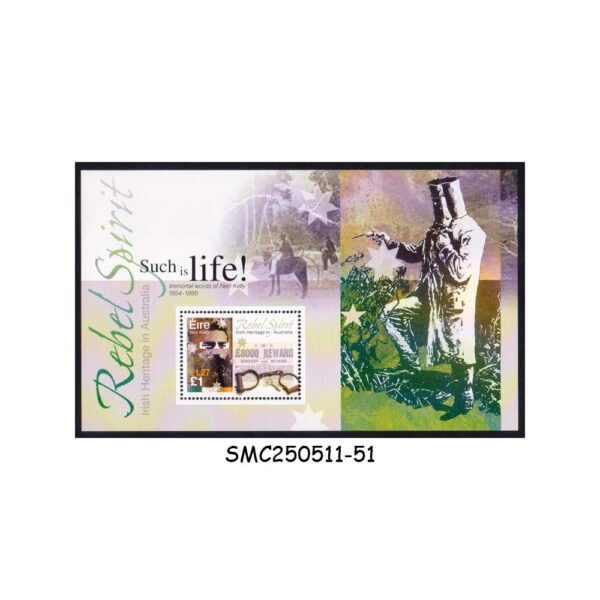 STAMPS from IRELAND - 2001  - IRISH HERITAGE IN AUSTRALIA - SOUVENIR SHEET MINT NH