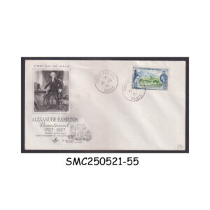 COVER from ST. CHRISTOPHER NEVIS ANGUILLA - 1957 ALEXANDER HAMILTON - FDC