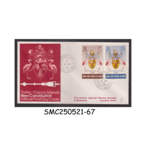 COVER from TURKS & CAICOS ISLANDS 1970 NEW CONSTITUTION - FDC