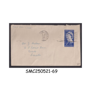 COVER from SOUTH AFRICA - 1953 QEII CORONATION - FDC