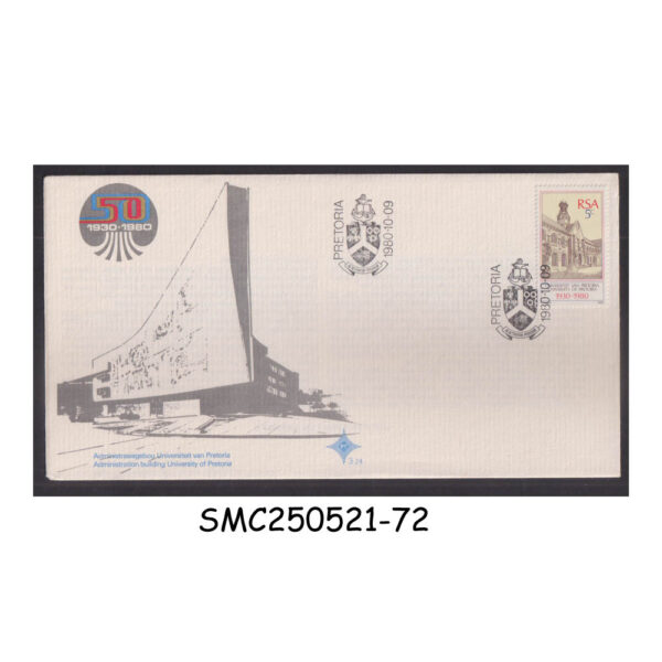 COVER from SOUTH AFRICA 1980 50th ANNIVERSARY OF PRETORIA UNIVERSITY FDC