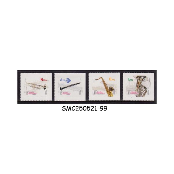 STAMPS from PORTUGAL - 2024 THE MUSICAL INSTRUMENTS OF CIVIL WIND BANDS - 2nd Group 4V MINT NH