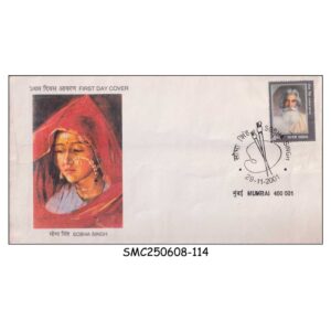 Stamps from INDIA - 2001 SOBHA SINGH - FDC - MUMBAI CANCELLATION