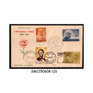 Stamps from INDIA - 1964 & 1965  JAWAHARLAL NEHRU & ABRAHAM LINCOLN - FDC
