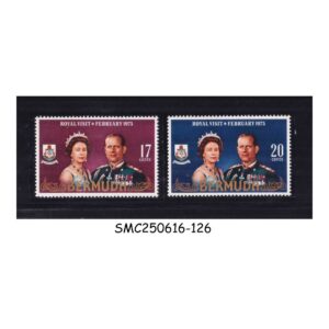 Stamps from BERMUDA - 1975 QEII ROYAL VISIT - 2V - MINT NH