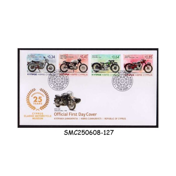 Cover from CYPRUS - 2025 MOTORCYCLES - FDC