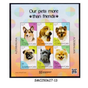 Stamps from AZERBAIJAN - 2023 AZERBAIJANI PET DOGS - MIN. SHEET MINT NH