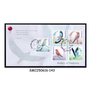 Stamps from NAMIBIA - 2017 ROLLERS OF NAMIBIA / BIRDS - FDC