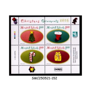 Stamps from MARSHALL ISLANDS - 2016 CHRISTMAS ORNAMENTS - MIN. SHEET MINT NH