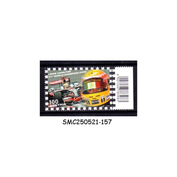 Stamps from AUSTRIA - 2009 LEWIS HAMILTON FORMULA 1 CAR DRIVER - 1V - MINT NH