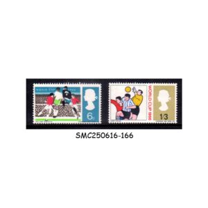 Stamps from GREAT BRITAIN - 1966 WORLD CUP OF FOOTBALL / SOCCER SG#694 & 695 2V MINT HINGED